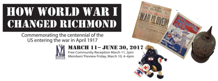 How World War I Changed Richmond – Free Community Reception March 11, 2pm