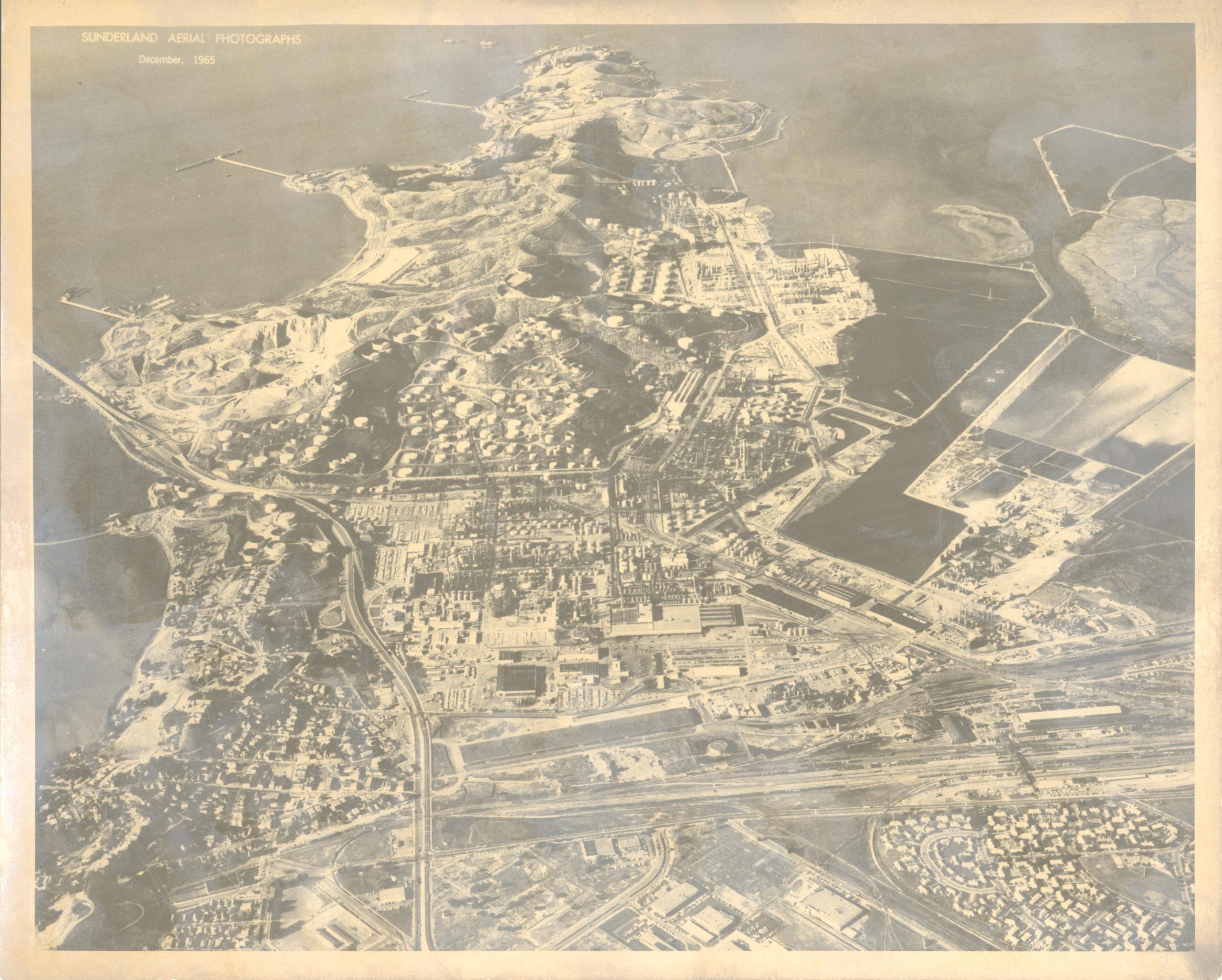 Featured image for the Collections page. It features an aerial view of Richmond, taken December 1965 by Clyde Sunderland.